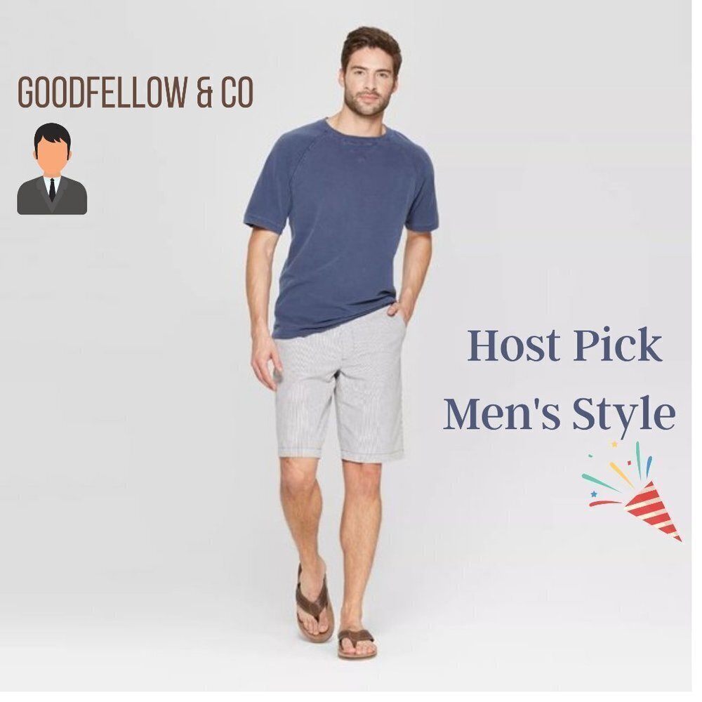 Goodfellow & Co Linden Shorts Striped Flat Front Chino Mens Size 28
